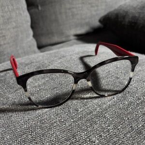 Prada Black and Red Eyewear